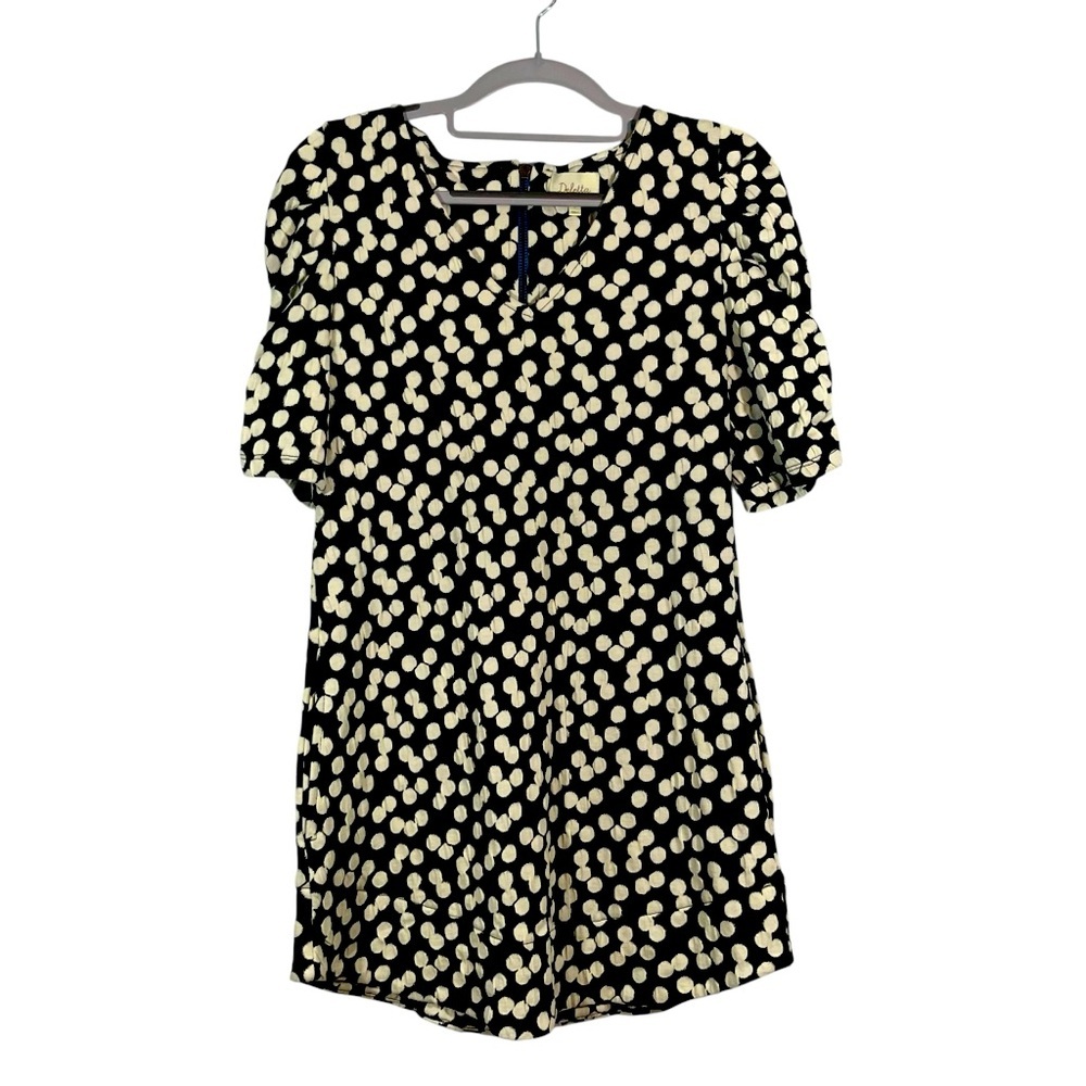 Deletta Black and White Polka Dot Dress